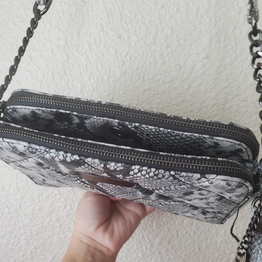 Aldo Crossbody Handbag Medium Snake Design Shoulder Strap Dual Partition Pockets